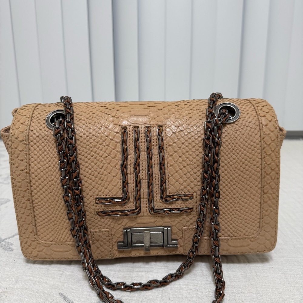 Lanvin Tan Designer Chain Shoulder Bag